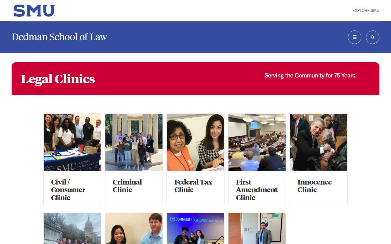 Dallas County court records SMU Dedman School of Law clinics page