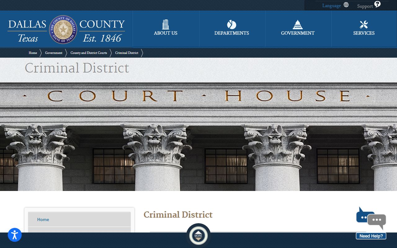 Dallas County probate records criminal district courts list