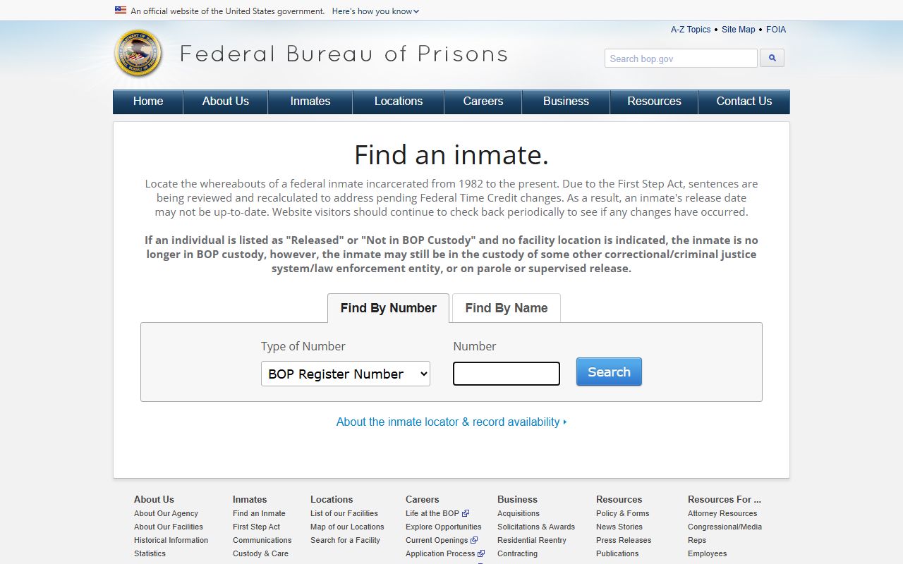 Dallas County released inmates Federal Bureau of Prisons inmate locator