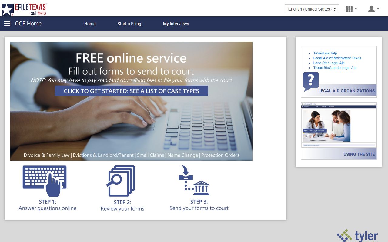 Dallas County traffic court records Texas Guide and File self-help portal
